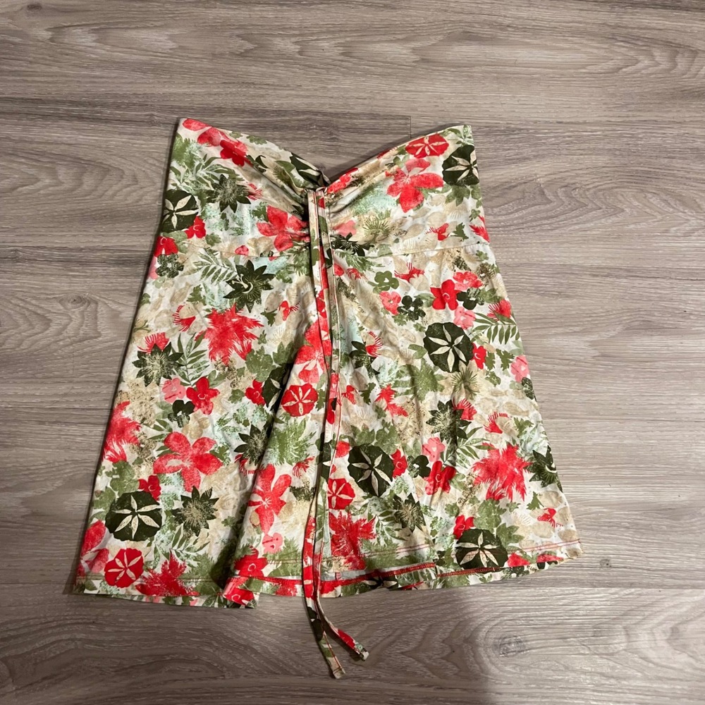 Patagonia Organic Cotton Tube Top Tropical Scrunched Floral Vacation